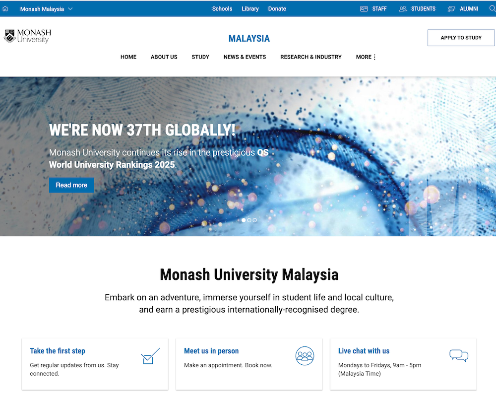 Cover photo of Monash University Malaysia