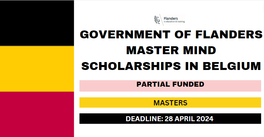 Feature image for Government of Flanders Master Mind Scholarships in Belgium 2024-25