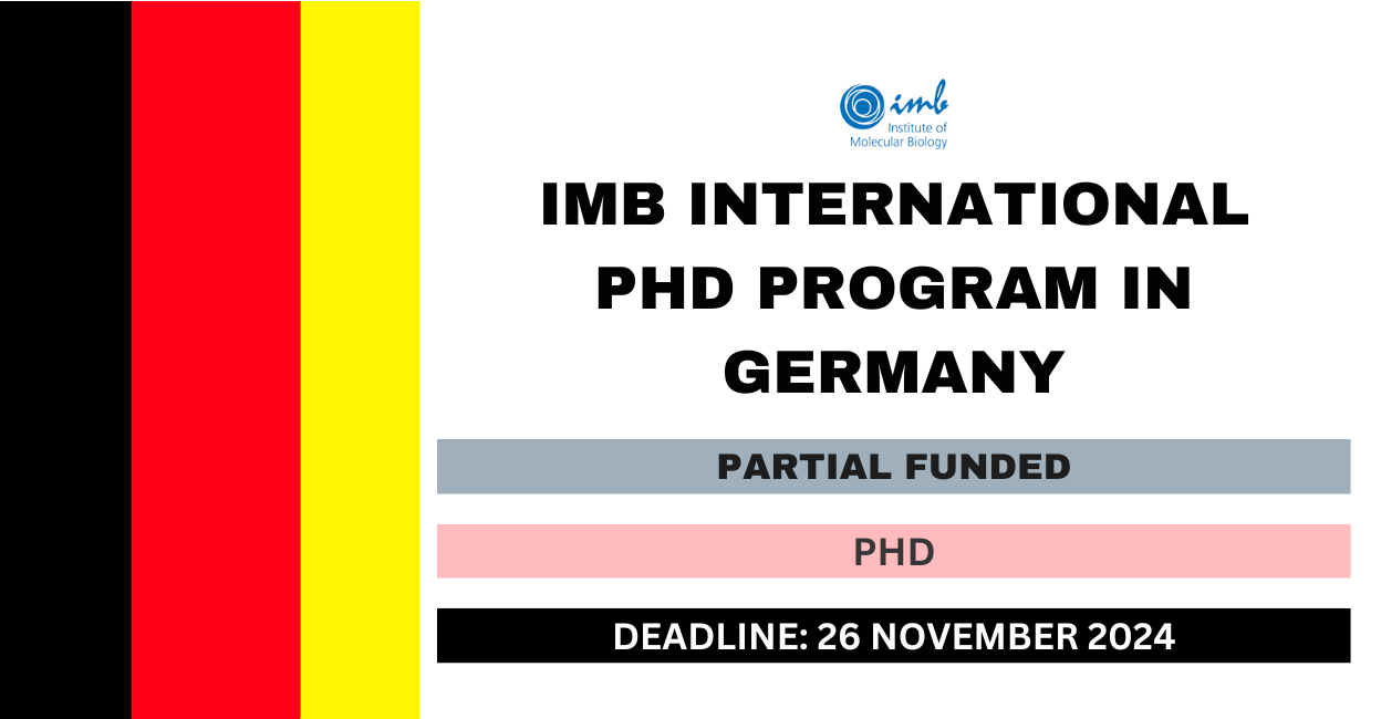 Feature image for IMB International PhD Program in Germany 2024-25