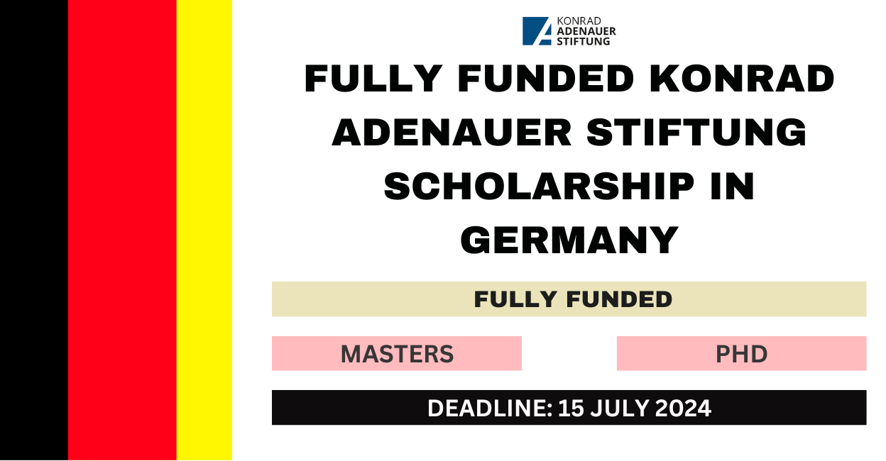 Feature image for Fully Funded Konrad Adenauer Stiftung Scholarship in Germany 2024-25