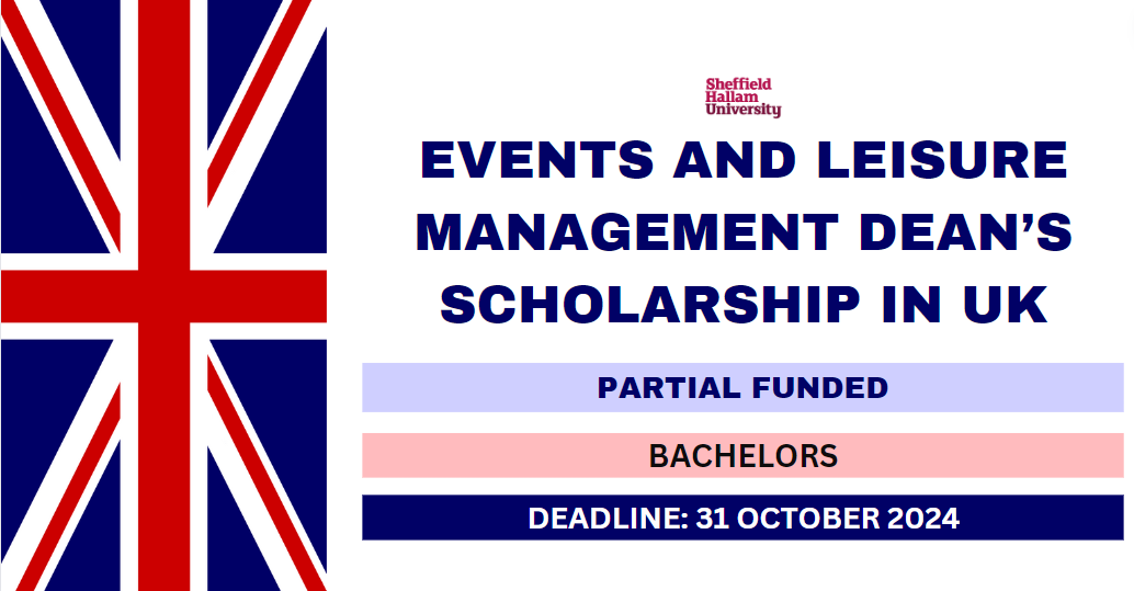 Feature image for Events and Leisure Management Dean’s Scholarship in UK 2024-25