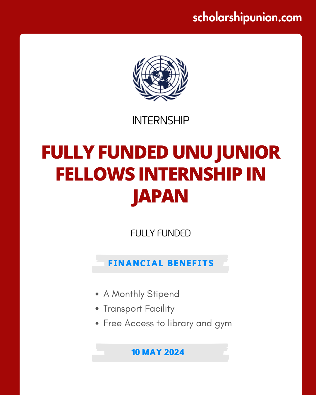 Feature image for Fully Funded UNU Junior Fellows Internship in Japan 2024-25