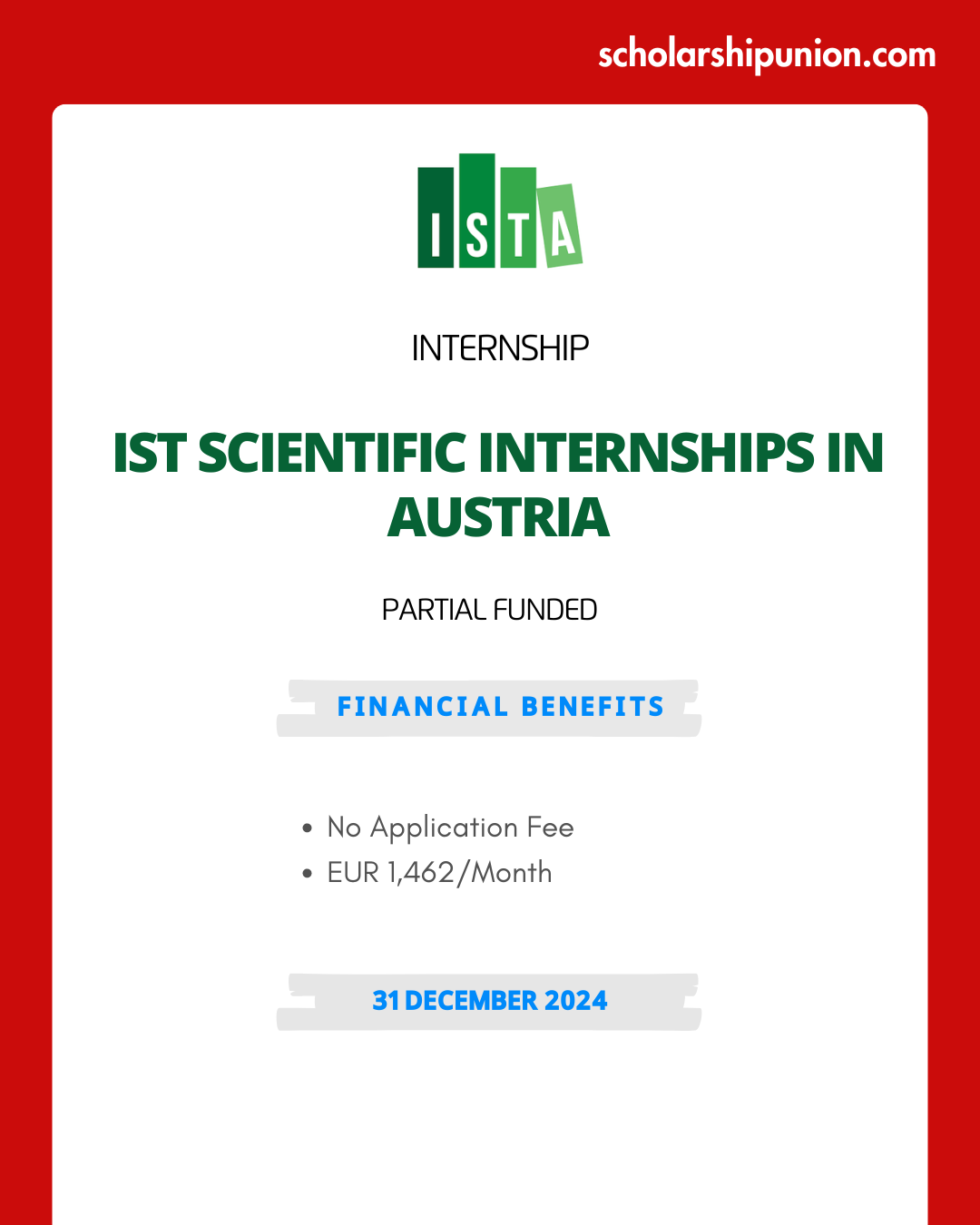 Feature image for IST Scientific Internships in Austria 2024-25