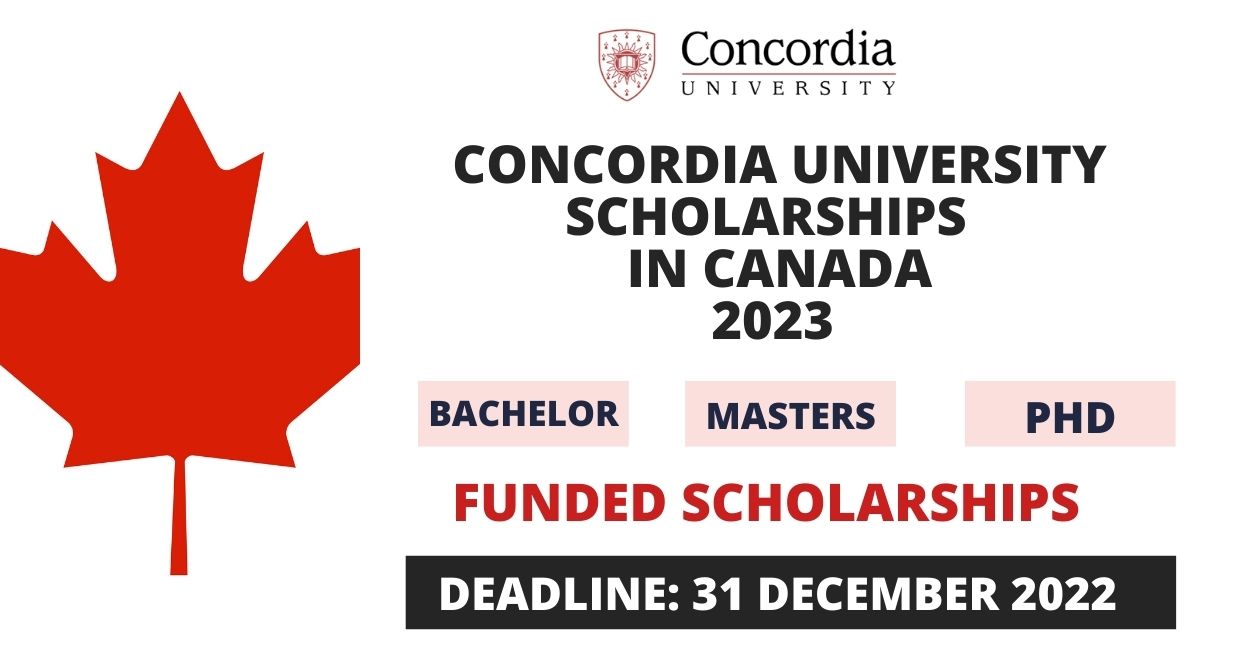 Feature image for Funded Scholarship at Concordia University in Canada 2023