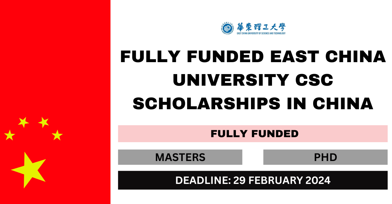 Feature image for Fully Funded East China University CSC Scholarships in China 2024