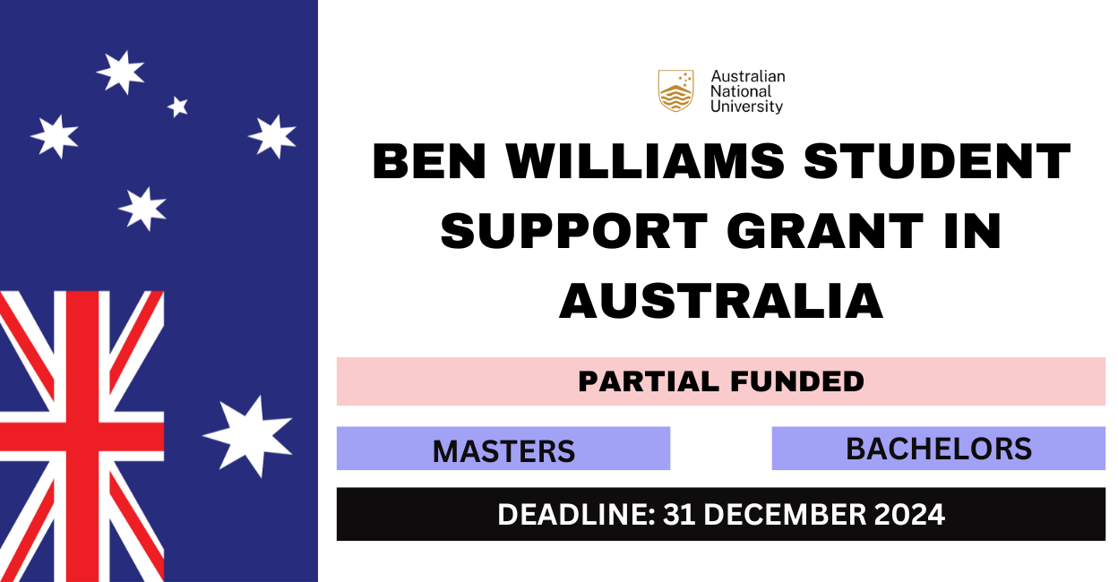 Feature image for Ben Williams Student Support Grant in Australia 2024