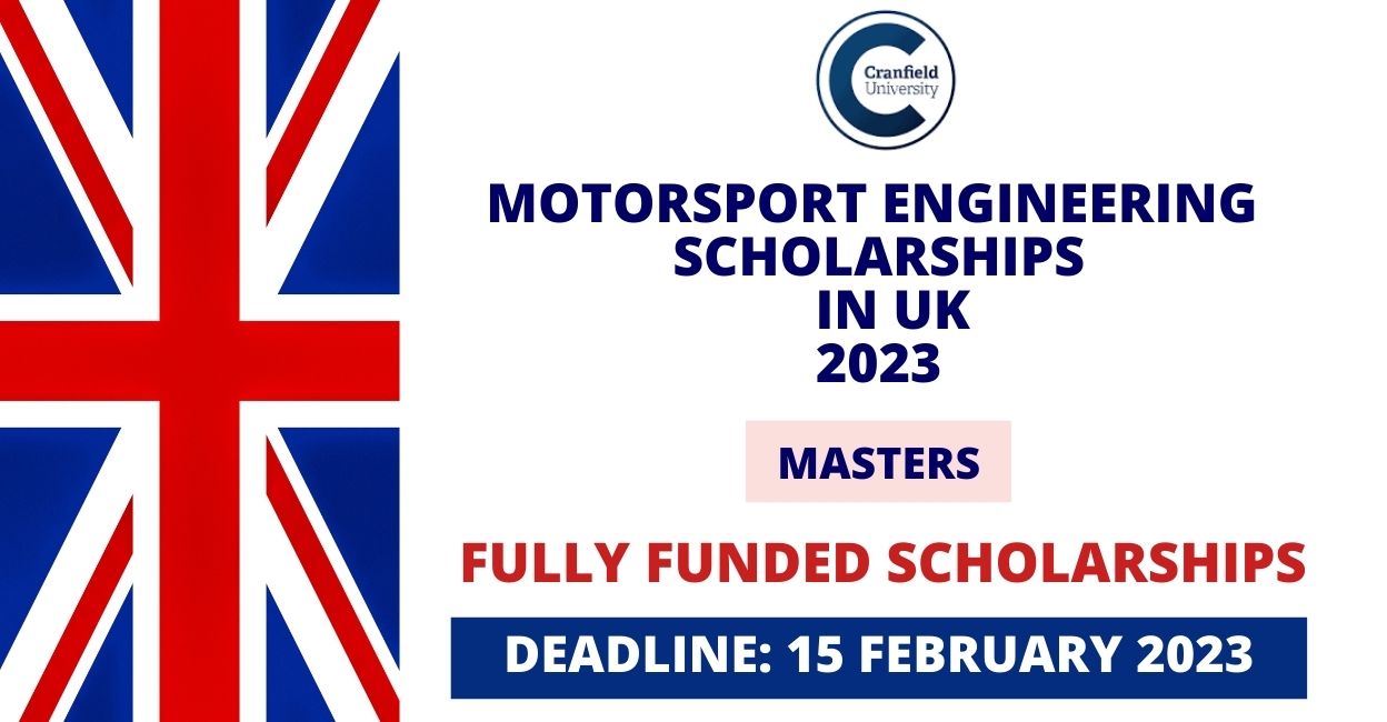 Feature image for Fully Funded Motorsport Engineering Scholarships at Cranfield University in UK 2023