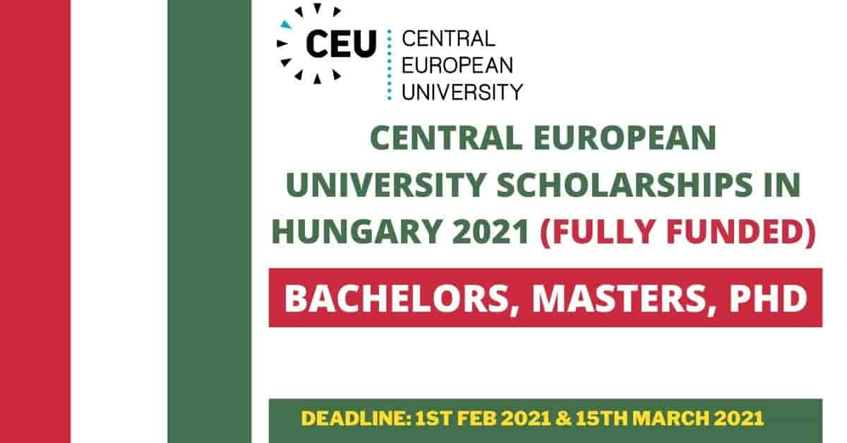 Feature image for Fully Funded Central European University Scholarships in Hungary 2021