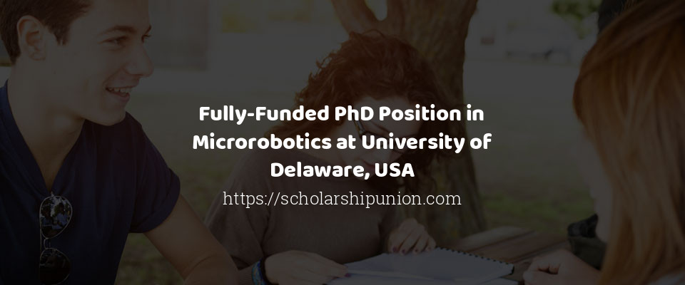 Feature image for Fully-Funded PhD Position in Microrobotics at University of Delaware, USA