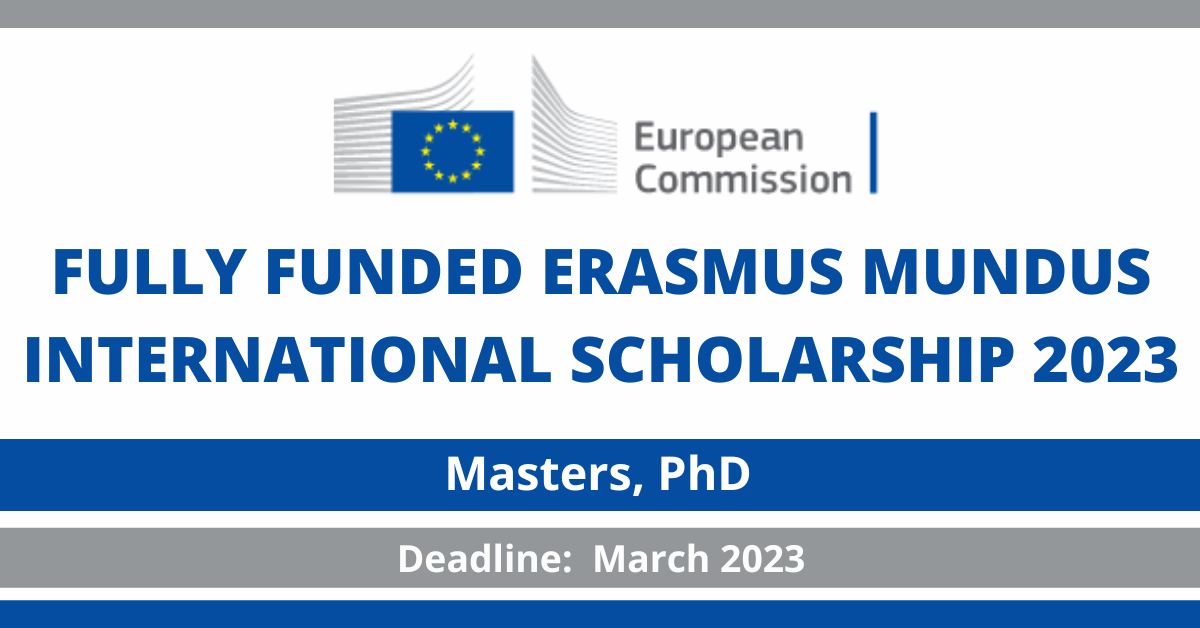 Feature image for Fully Funded Erasmus Mundus International Scholarship 2023
