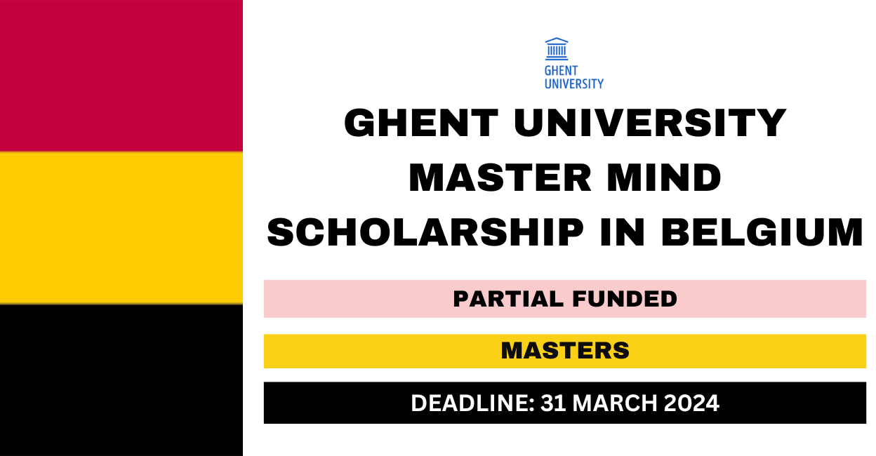 Feature image for Ghent University Master Mind Scholarship in Belgium 2024-25