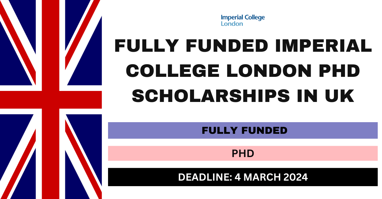 Feature image for Fully Funded Imperial College London PhD Scholarships in UK 2024