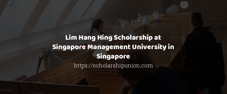 Feature image for Lim Hang Hing Scholarship at Singapore Management University in Singapore