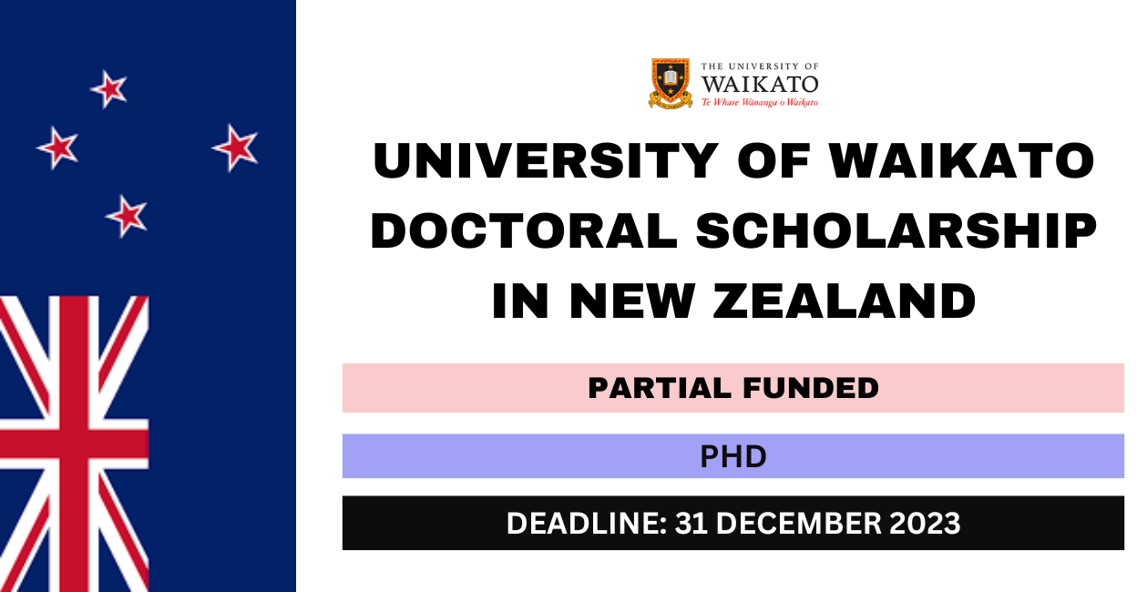 Feature image for University of Waikato Doctoral Scholarship in New Zealand 2024