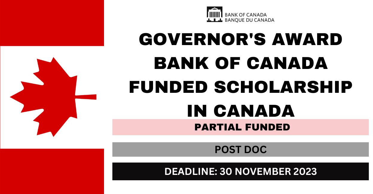 Feature image for Governor's Award Bank of Canada Funded Scholarship in Canada 2024