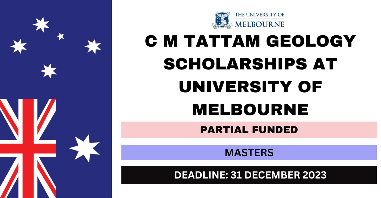 Feature image for C M Tattam Geology Scholarships at University of Melbourne 2024