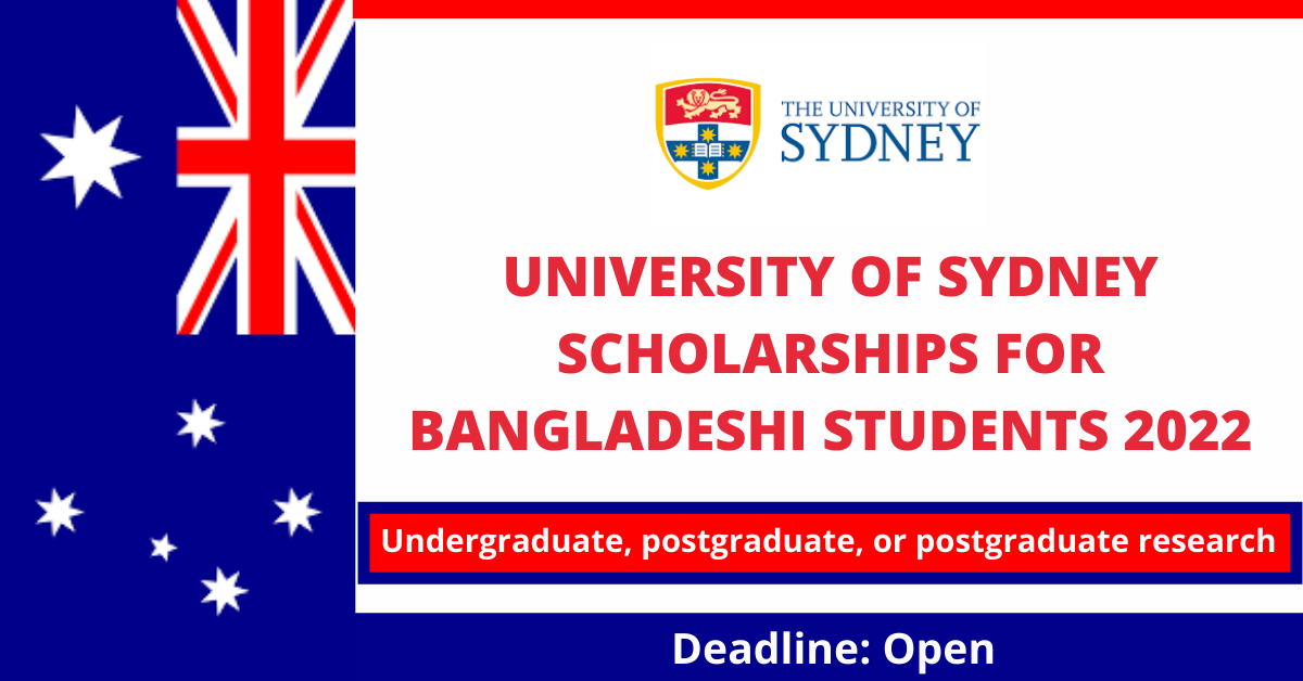 Feature image for University of Sydney Scholarships For Bangladeshi Students 2022