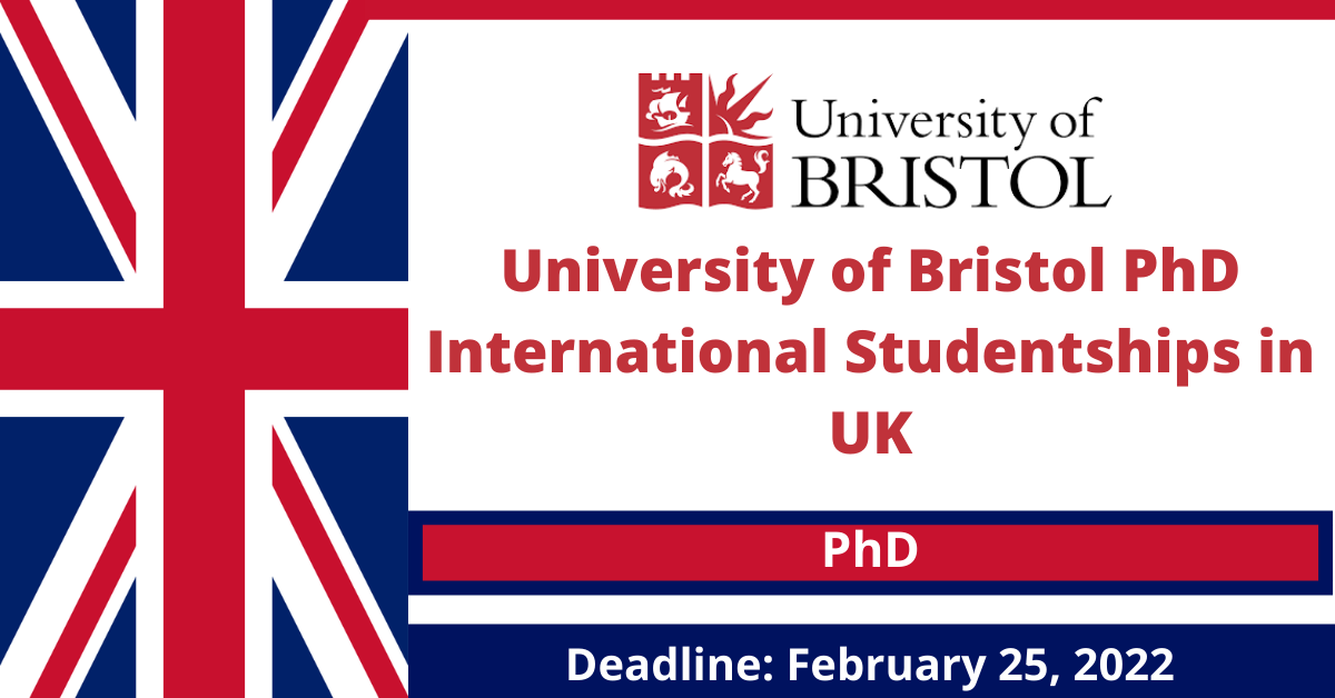Feature image for University of Bristol PhD International Studentships in UK