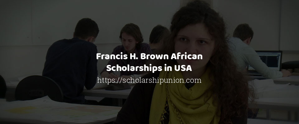 Feature image for Francis H. Brown African Scholarships in USA