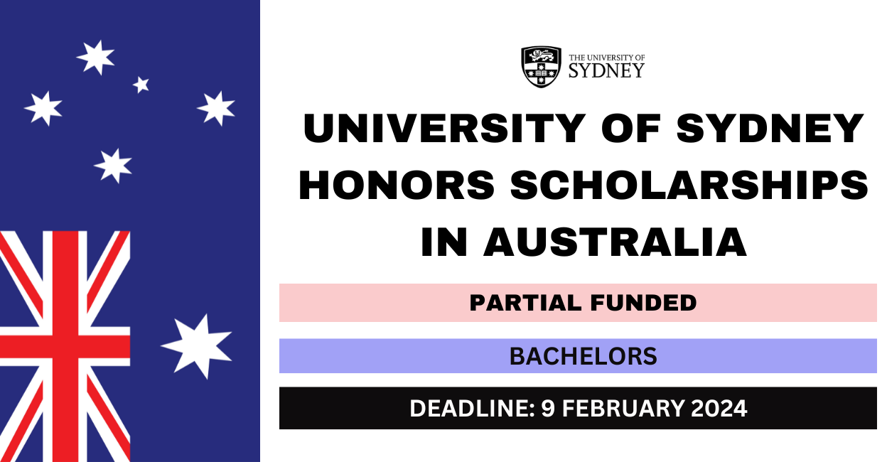 Feature image for University of Sydney Honors Scholarships in Australia 2024