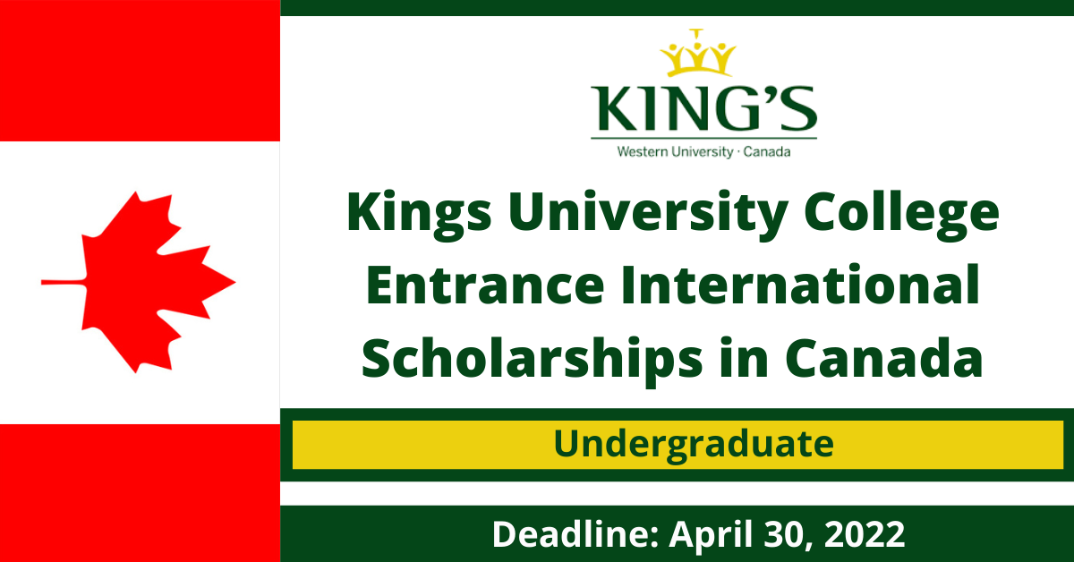 Feature image for Kings University College Entrance International Scholarships in Canada