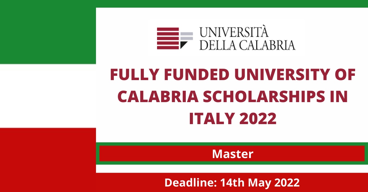 Feature image for Fully Funded University of Calabria Scholarships in Italy 2022