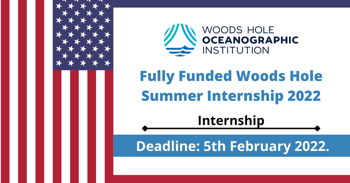 Feature image for Fully Funded Woods Hole Summer Internship