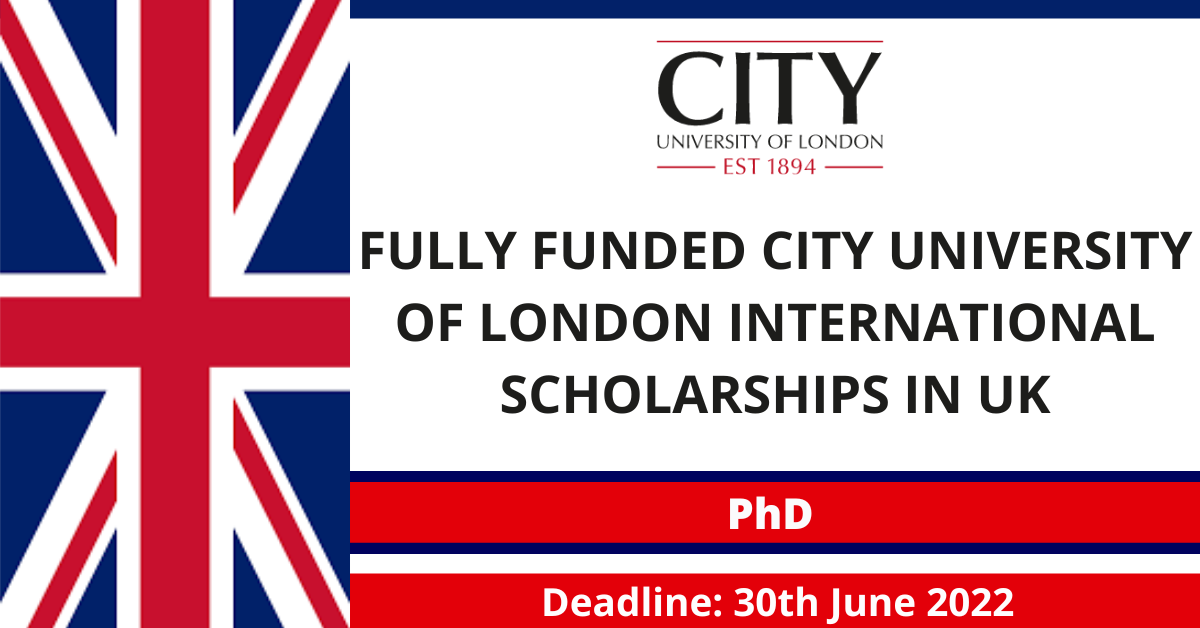 Feature image for Fully Funded City University of London International scholarships in UK