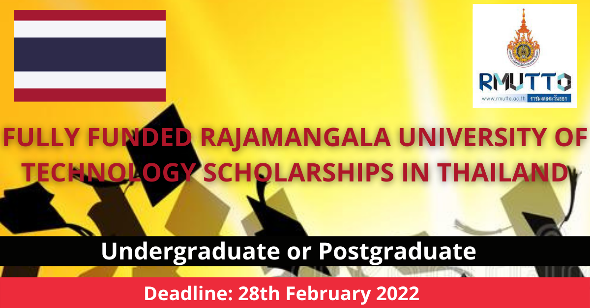 Feature image for Fully Funded Rajamangala University of Technology Scholarships in Thailand