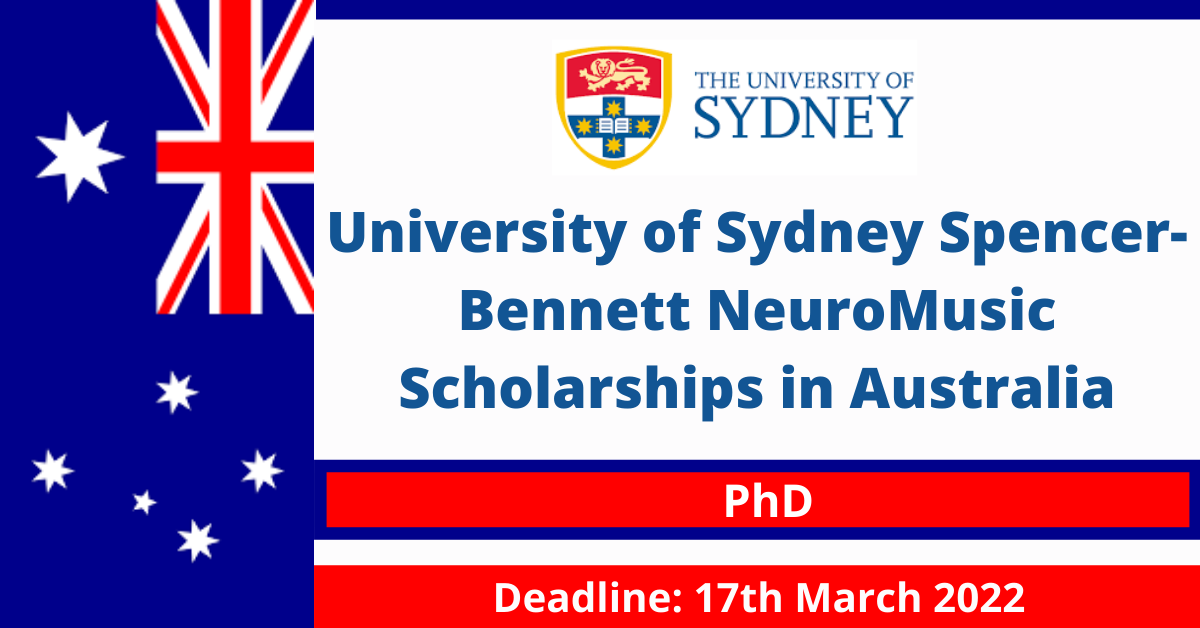 Feature image for University of Sydney Spencer-Bennett NeuroMusic Scholarships in Australia