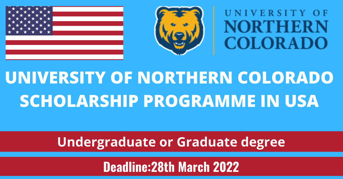 Feature image for University of Northern Colorado Scholarship programme in USA