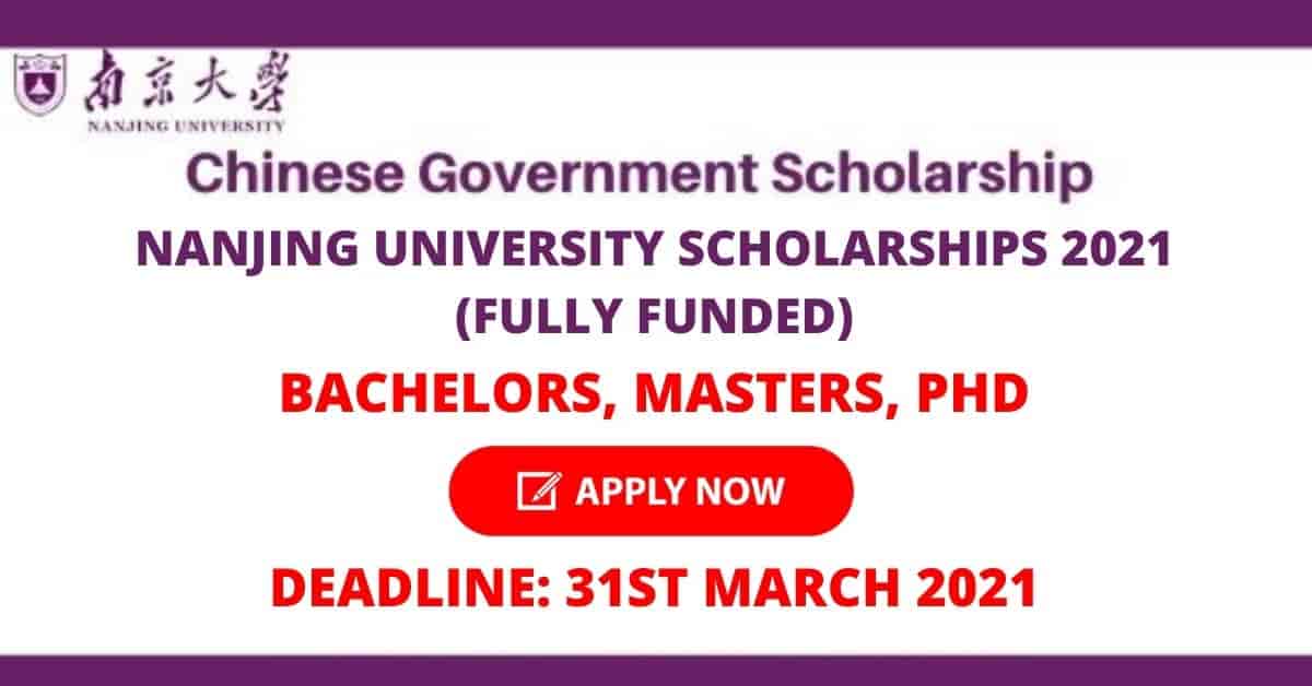 Feature image for Fully Funded Nanjing University Scholarships 2021 in China