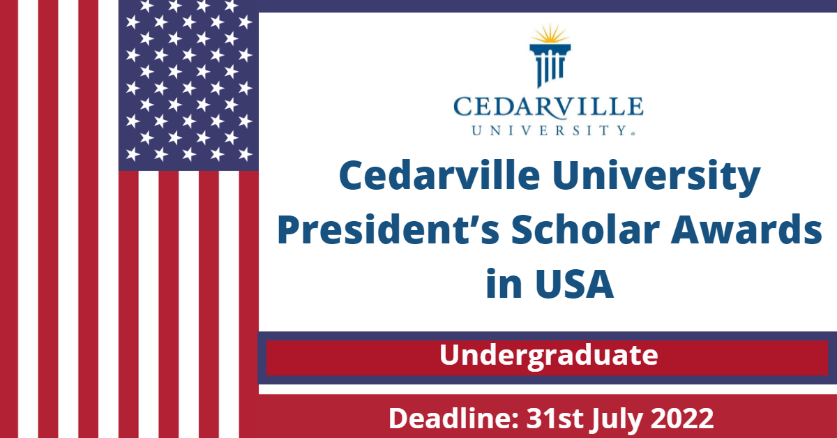 Feature image for Cedarville University President’s Scholar Awards in USA