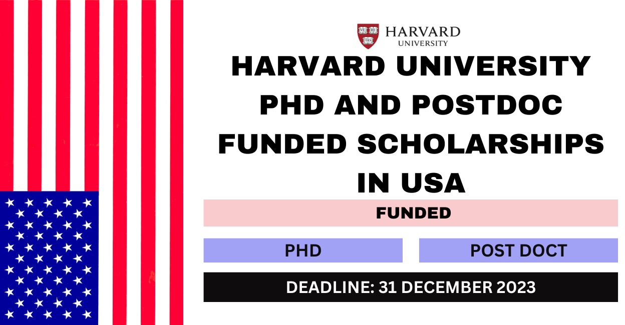 Feature image for Harvard University PhD and Postdoc Funded Scholarships in USA 2024