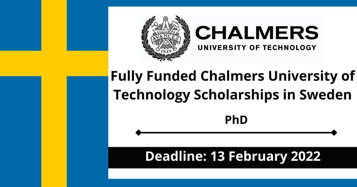 Feature image for Fully Funded Chalmers University of Technology Scholarships in Sweden