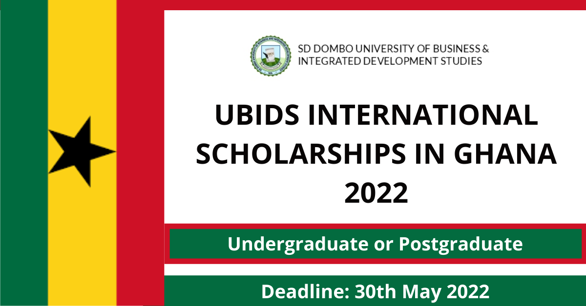 Feature image for UBIDS International Scholarships in Ghana 2022