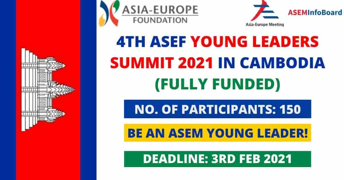 Feature image for Fully funded 4th ASEF Young Leaders Summit 2021 in Cambodia