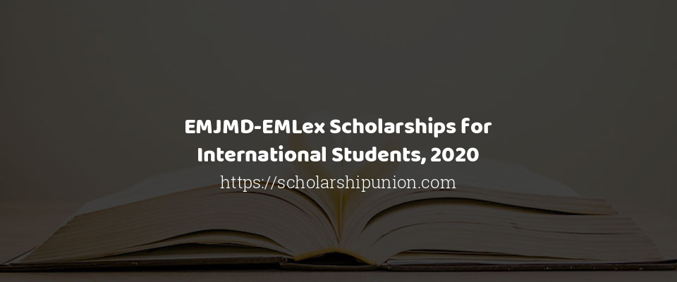 Feature image for EMJMD-EMLex Scholarships for International Students, 2020
