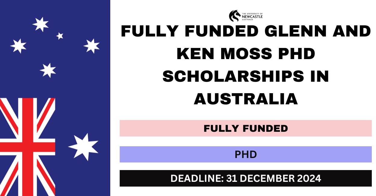 Feature image for Fully Funded Glenn and Ken Moss PhD Scholarships in Australia 2024-25