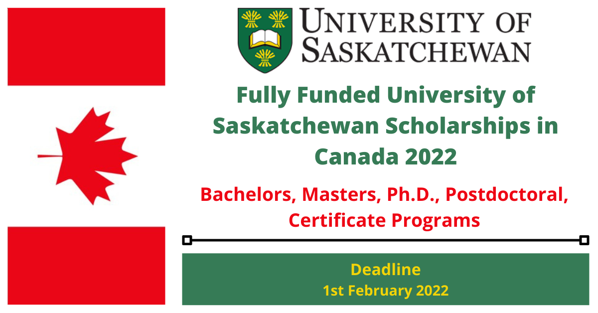 Feature image for Fully Funded University of Saskatchewan Canada Scholarships 2022