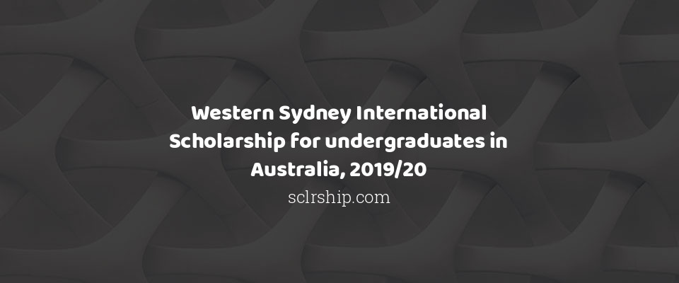 Feature image for Western Sydney International Scholarship for undergraduates in Australia, 2019/20