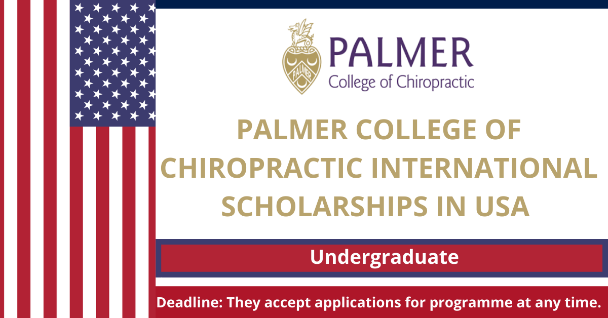 Feature image for Palmer College of Chiropractic International Scholarships in USA