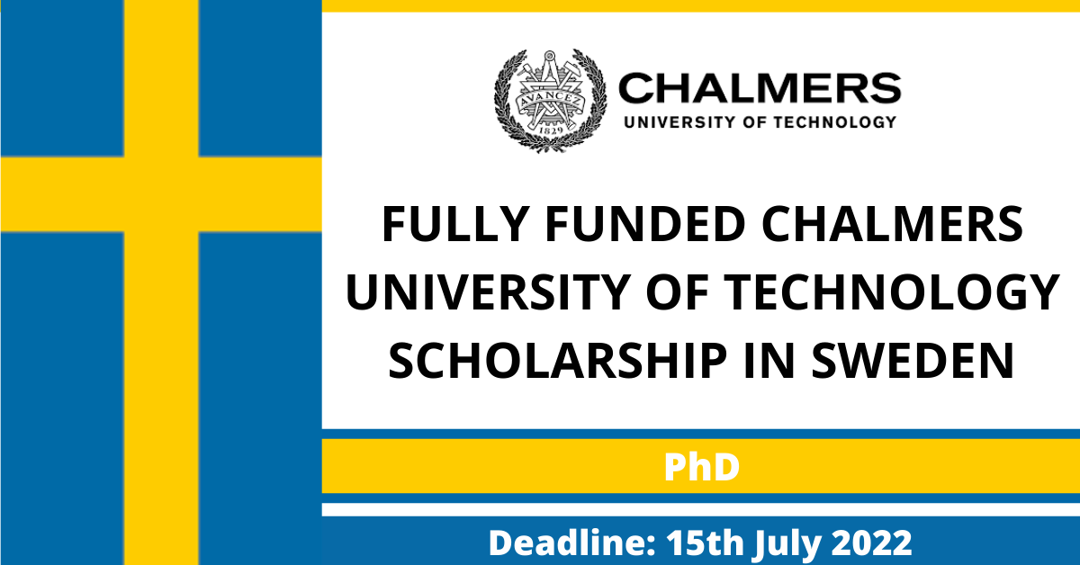 Feature image for Fully Funded Chalmers University of Technology Scholarship in Sweden