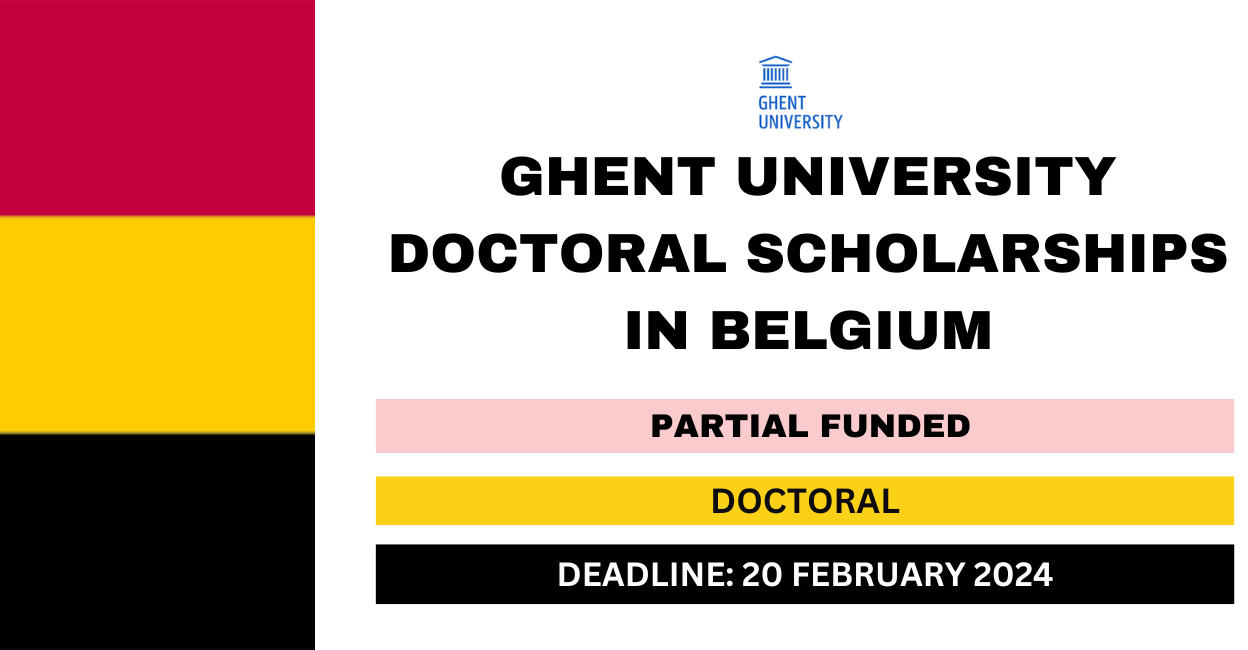 Feature image for Ghent University Doctoral Scholarships in Belgium 2024