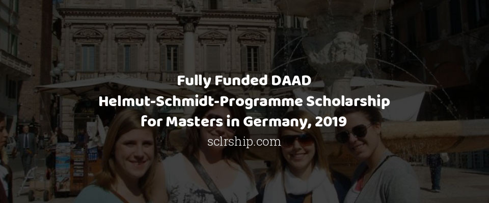 Feature image for Fully Funded DAAD Helmut-Schmidt-Programme Scholarship for Masters in Germany, 2019