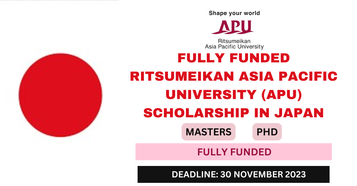 Feature image for Fully Funded Ritsumeikan Asia Pacific University (APU) Scholarship in Japan 2024