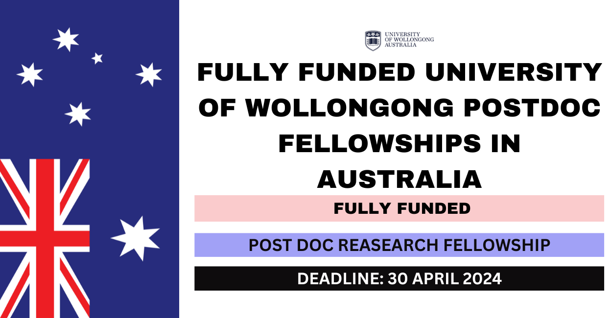 Feature image for Fully Funded University of Wollongong Postdoc Fellowships in Australia