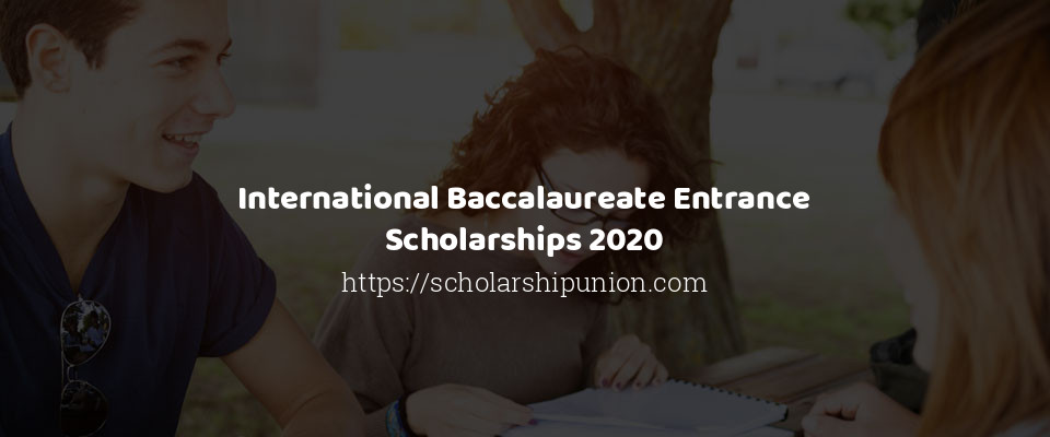 Feature image for International Baccalaureate Entrance Scholarships 2020