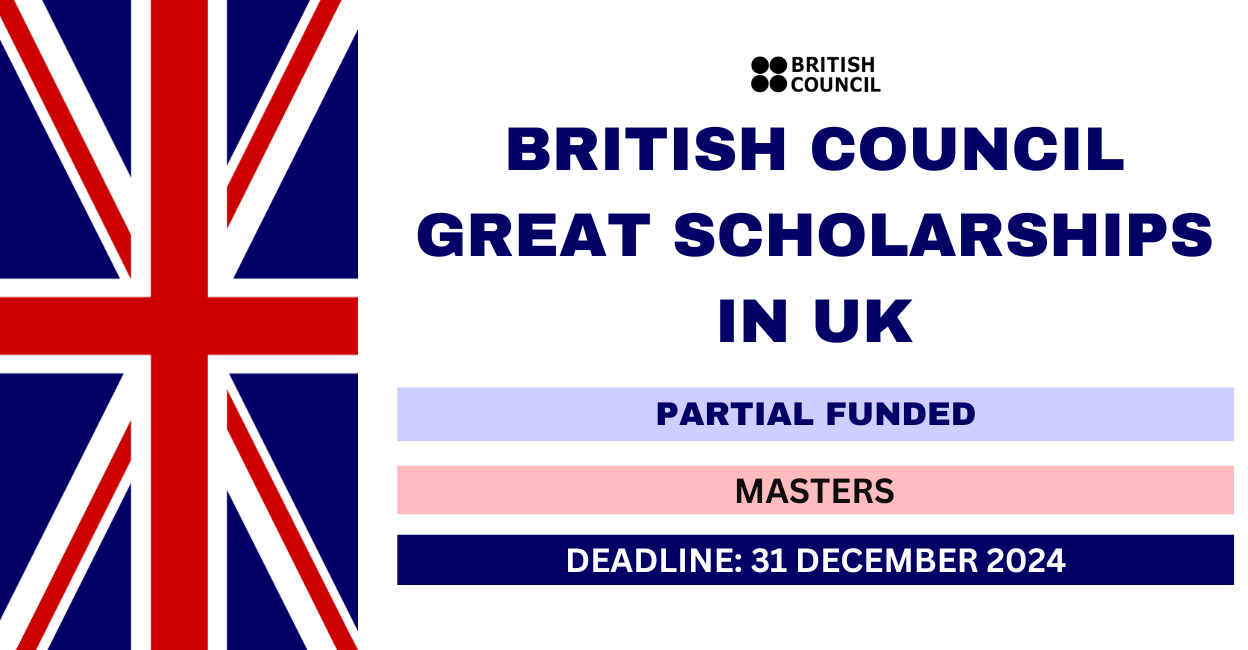 Feature image for British Council GREAT Scholarships in UK 2024-25