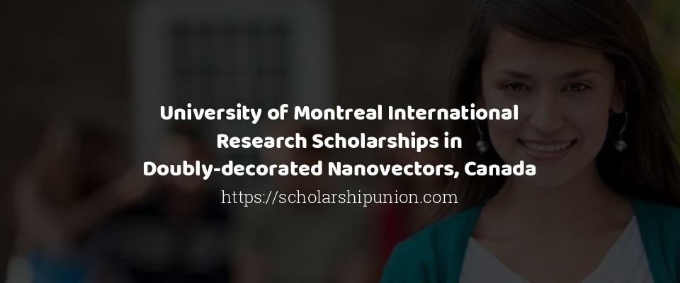 Feature image for University of Montreal International Research Scholarships in Doubly-decorated Nanovectors, Canada